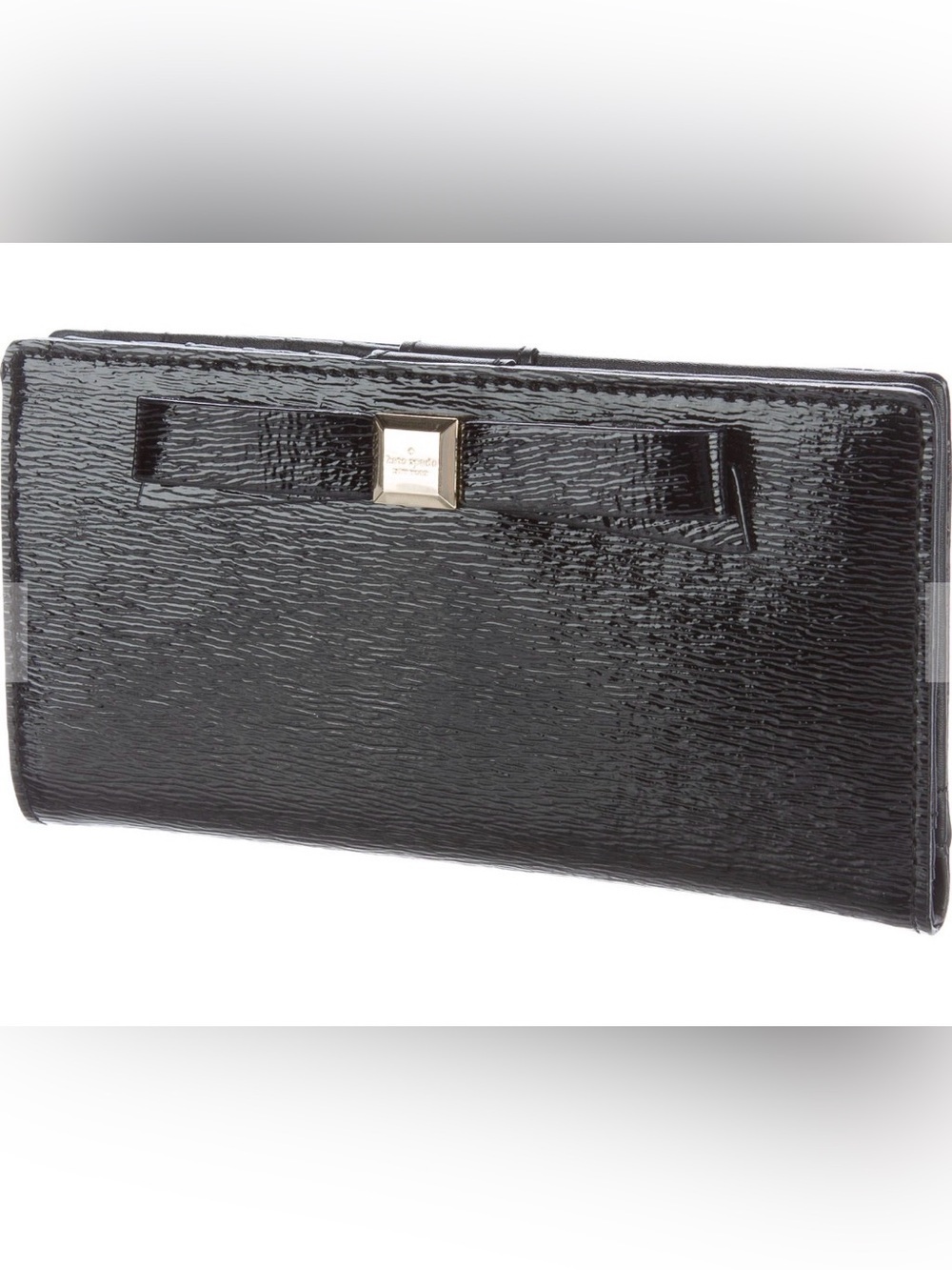Kate Spade Stacy Wallet Black Patent Leather